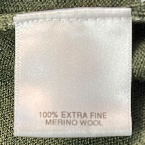 Crosby & Howard Men’s Large Olive Green Merino Wool Pullover Sweater Ultra Soft - Picture 5 of 11